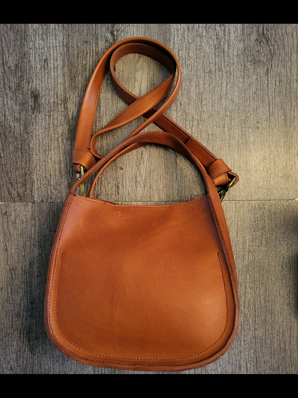 MADEWELL Tan Leather Crossbody Bag